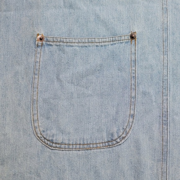 Vintage 90s Soft Girl Denim Zip Jumper Medium Coastal Dress Y2K Cottage - Picture 6 of 10